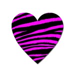 Pink Zebra Magnet (Heart)