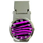 Pink Zebra Money Clip Watch