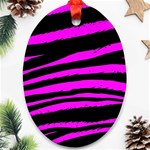 Pink Zebra Oval Ornament (Two Sides)