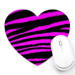 Pink Zebra Mousepad (Heart)