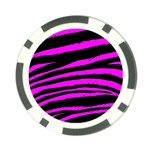 Pink Zebra Poker Chip Card Guard