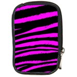 Pink Zebra Compact Camera Leather Case