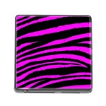 Pink Zebra Memory Card Reader with Storage (Square)