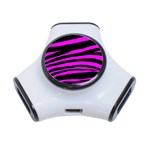 Pink Zebra 3-Port USB Hub