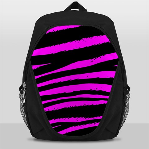 Pink Zebra Backpack Bag from ArtsNow.com Front