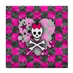 Princess Skull Heart Tile Coaster