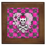 Princess Skull Heart Framed Tile