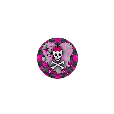 Princess Skull Heart 1  Mini Button from ArtsNow.com Front