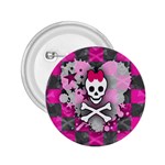 Princess Skull Heart 2.25  Button