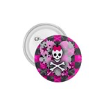 Princess Skull Heart 1.75  Button