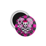 Princess Skull Heart 1.75  Magnet