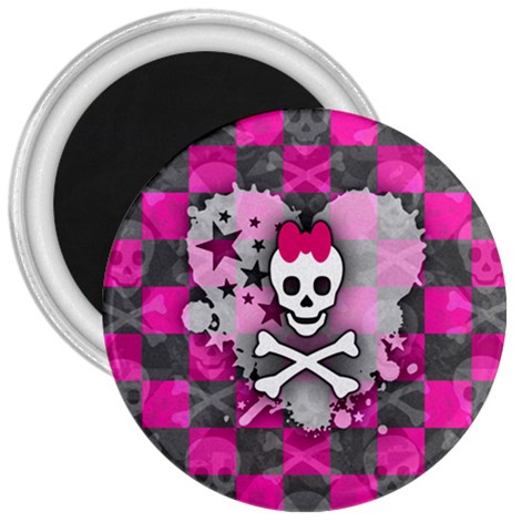 Princess Skull Heart 3  Magnet from ArtsNow.com Front