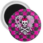 Princess Skull Heart 3  Magnet