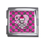 Princess Skull Heart Mega Link Italian Charm (18mm)