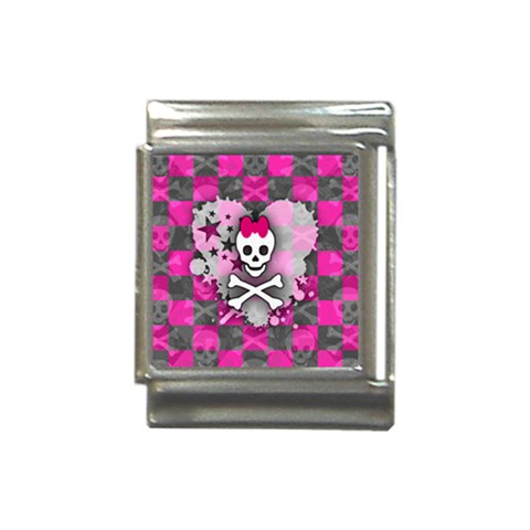 Princess Skull Heart Italian Charm (13mm) from ArtsNow.com Front