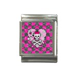 Princess Skull Heart Italian Charm (13mm)