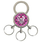 Princess Skull Heart 3-Ring Key Chain