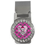 Princess Skull Heart Money Clip (CZ)