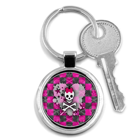 Princess Skull Heart Key Chain (Round) from ArtsNow.com Front