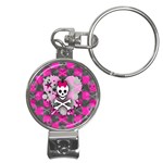 Princess Skull Heart Nail Clippers Key Chain