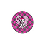 Princess Skull Heart Golf Ball Marker (4 pack)