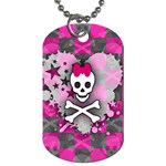 Princess Skull Heart Dog Tag (Two Sides)