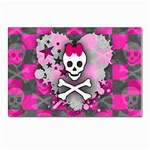 Princess Skull Heart Postcard 4 x 6  (Pkg of 10)