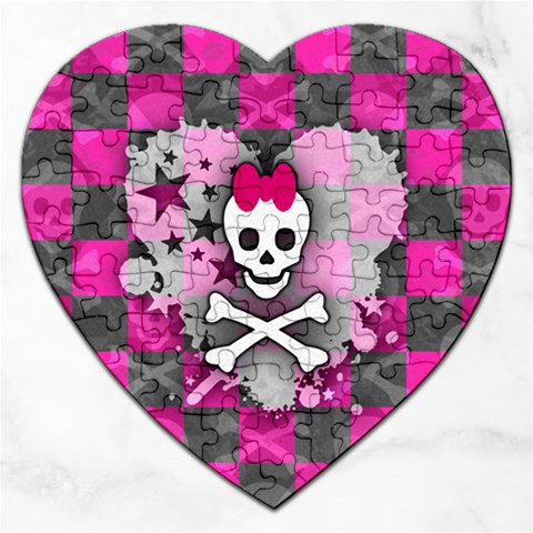 Princess Skull Heart Jigsaw Puzzle (Heart) from ArtsNow.com Front