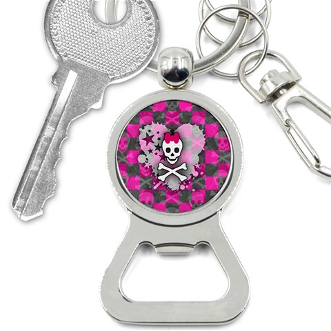 Princess Skull Heart Bottle Opener Key Chain from ArtsNow.com Front