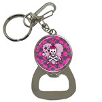 Princess Skull Heart Bottle Opener Key Chain