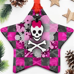 Princess Skull Heart Star Ornament (Two Sides) from ArtsNow.com Front