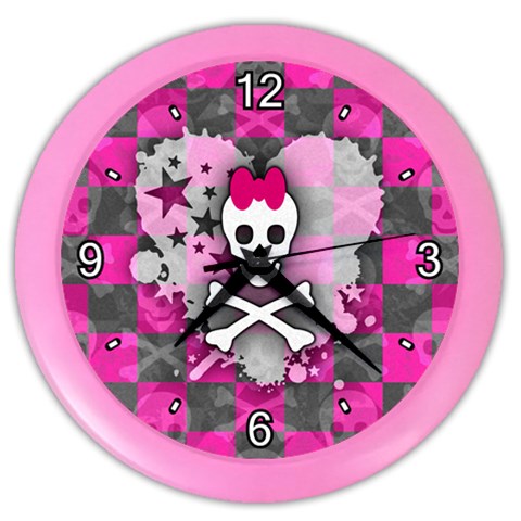 Princess Skull Heart Color Wall Clock from ArtsNow.com Front