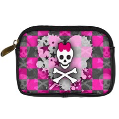 Princess Skull Heart Digital Camera Leather Case from ArtsNow.com Front