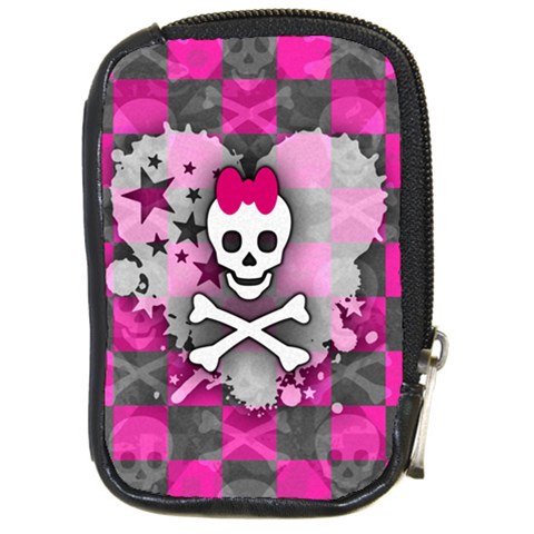 Princess Skull Heart Compact Camera Leather Case from ArtsNow.com Front