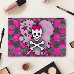 Princess Skull Heart Cosmetic Bag (Large) from ArtsNow.com Back