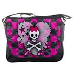 Princess Skull Heart Messenger Bag