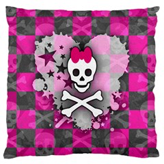 Princess Skull Heart Large Cushion Case (Two Sides) from ArtsNow.com Front