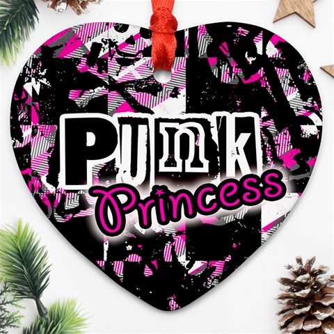 Punk Princess Ornament (Heart) from ArtsNow.com Front