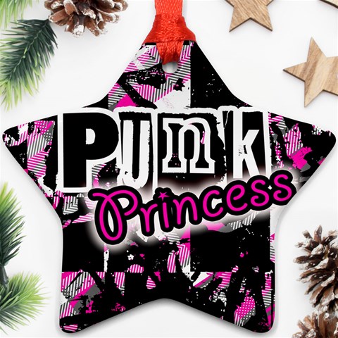 Punk Princess Ornament (Star) from ArtsNow.com Front