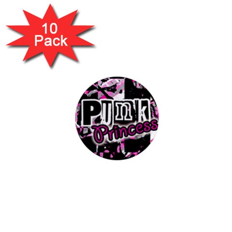 Punk Princess 1  Mini Magnet (10 pack)  from ArtsNow.com Front