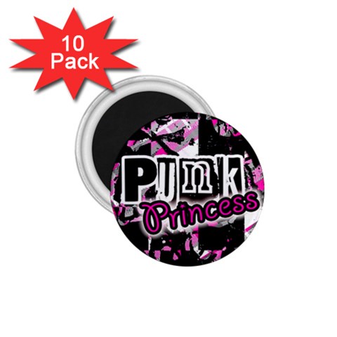 Punk Princess 1.75  Magnet (10 pack)  from ArtsNow.com Front