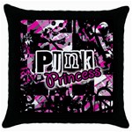 Punk Princess Throw Pillow Case (Black)