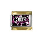 Punk Princess Gold Trim Italian Charm (9mm)