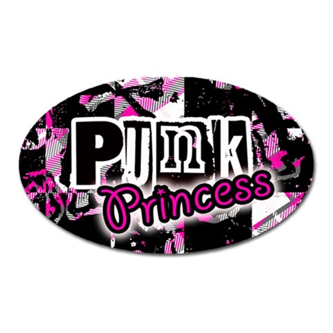 Punk Princess Magnet (Oval) from ArtsNow.com Front