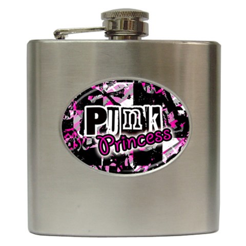 Punk Princess Hip Flask (6 oz) from ArtsNow.com Front