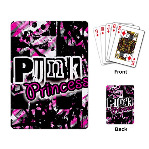 Punk Princess Playing Cards Single Design from ArtsNow.com Back