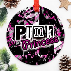 Punk Princess Round Ornament (Two Sides) from ArtsNow.com Front