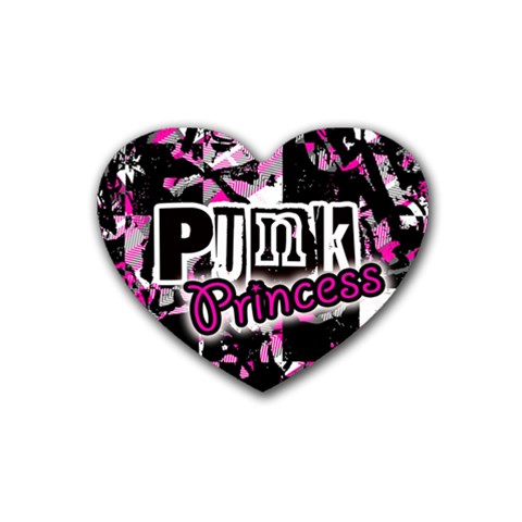 Punk Princess Heart Coaster (4 pack) from ArtsNow.com Front