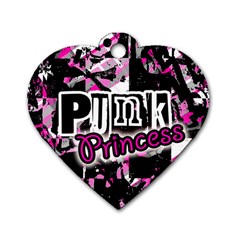 Punk Princess Dog Tag Heart (Two Sides) from ArtsNow.com Back