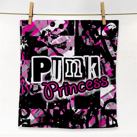 Punk Princess Face Towel from ArtsNow.com Front
